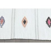 1970s Vintage Turkish Handmade Wool & Cotton Beige Runner Rug 76x228