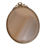 Miroir ancien ovale et doré