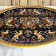 Gien Renaissance cake pie dish blue background 1971/1984