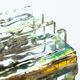 Dutch Brutalist glass wall sconce "Chartres" by Willem van Oyen for Raak, 1960s