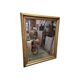 Miroir antique français à cadre doré en ondulation, fin des années 1800