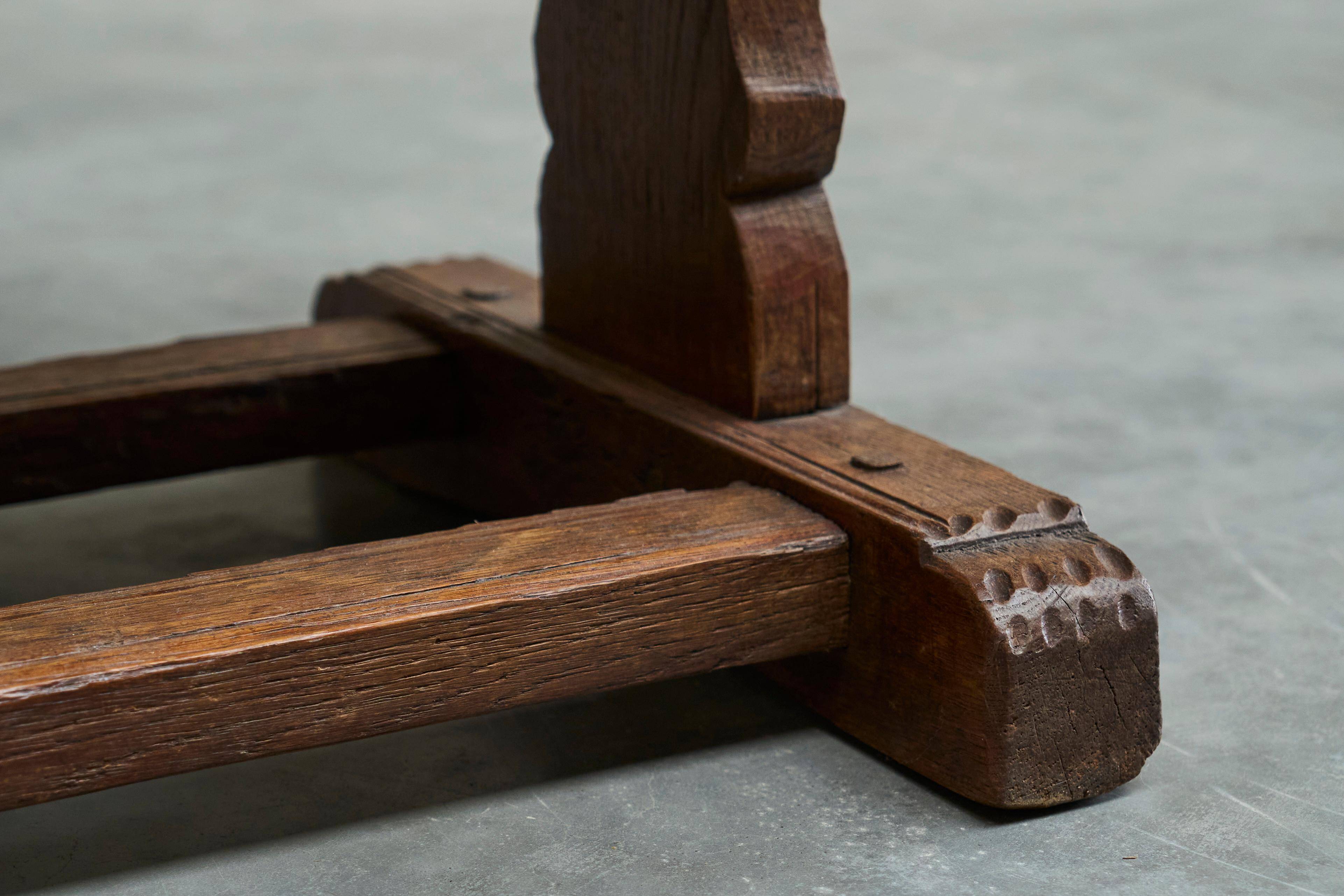 Wabi Sabi style side table in solid oak