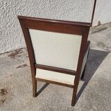 Fauteuil empire en noyer fonce du XIXème siecle