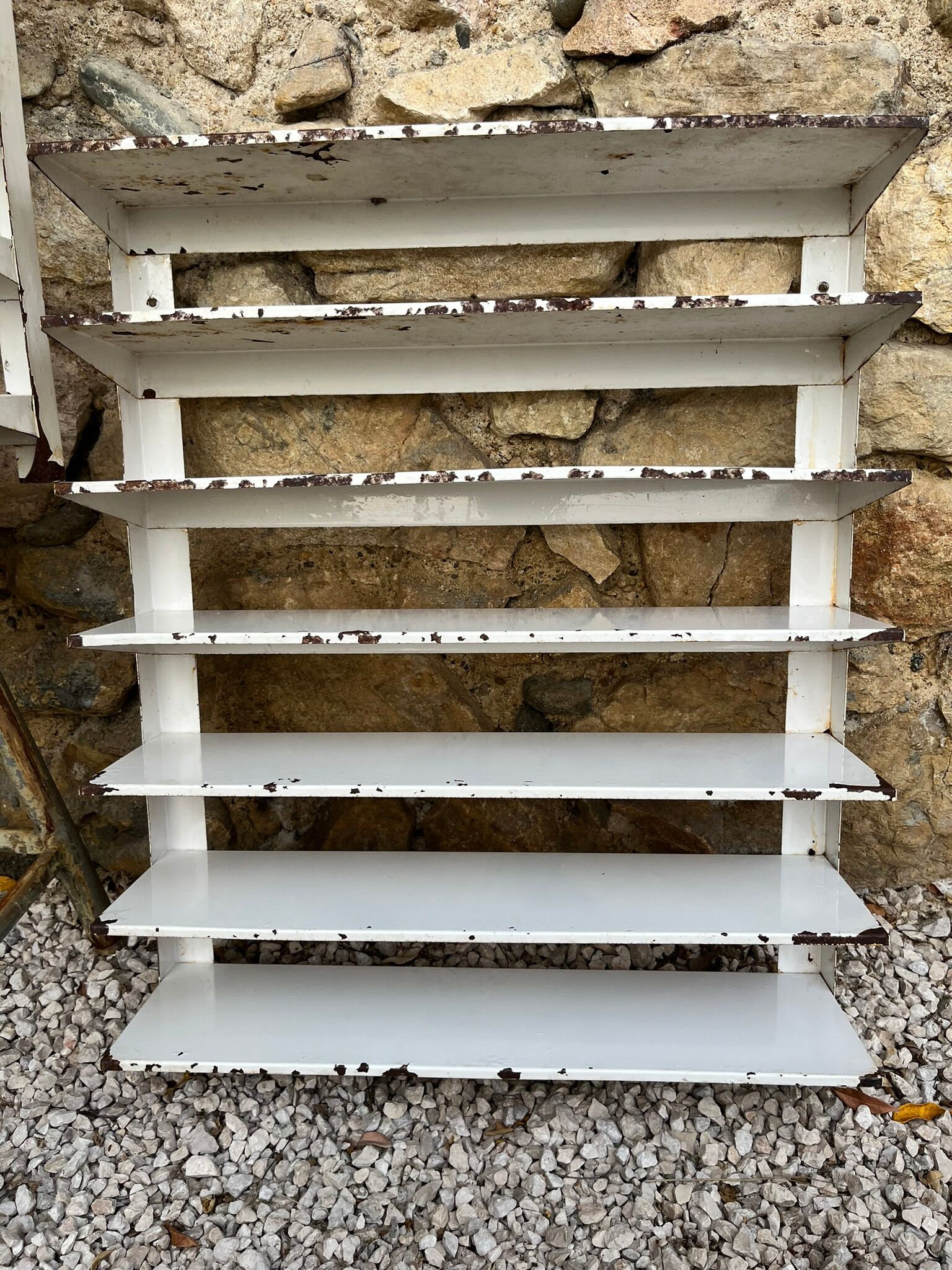 Metal wall workshop shelf
