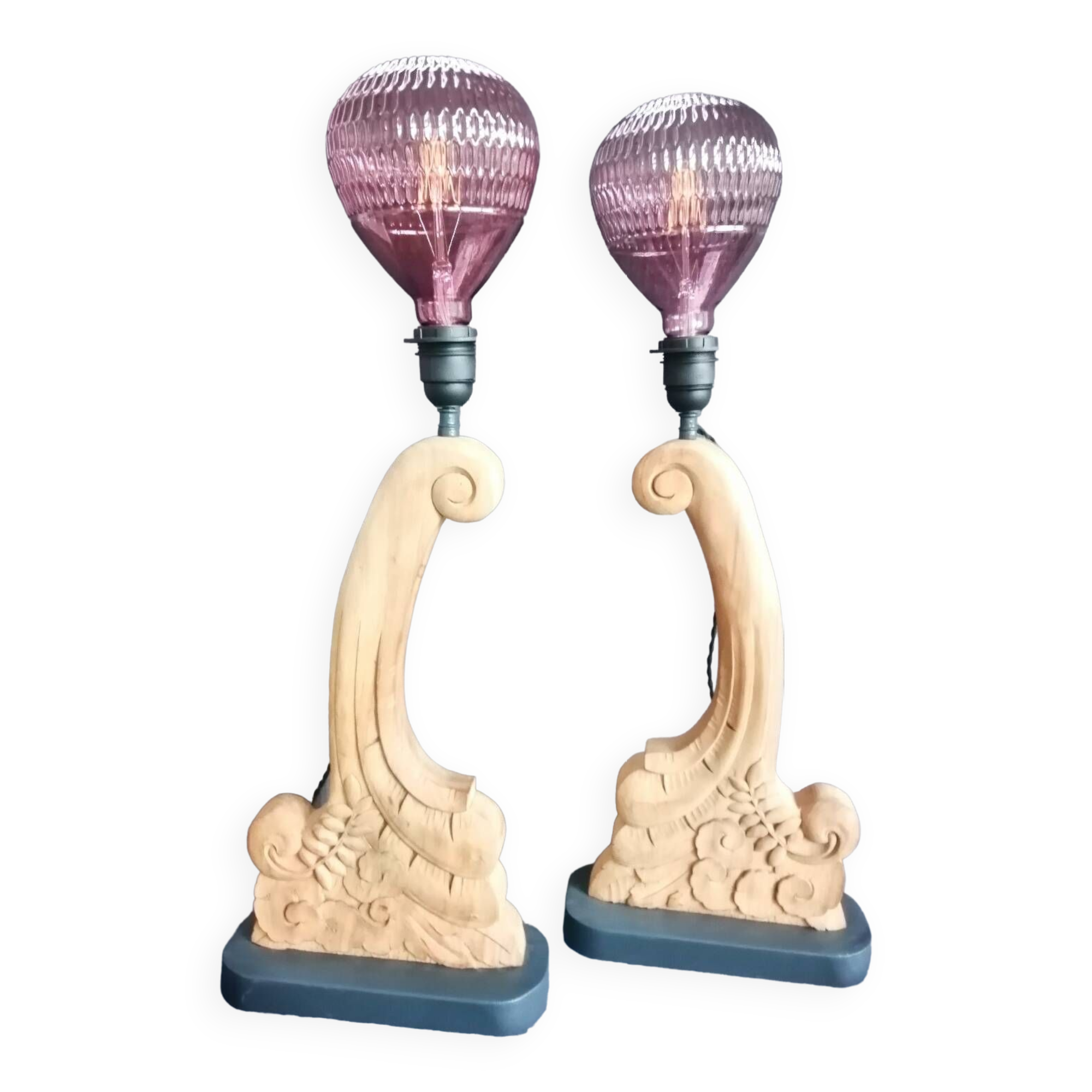 Pair of art deco style lamps