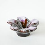 Vide-poche  / coupe en céramique étoile violet lilas et marron 1970