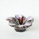 Purple lilac and brown star ceramic pocket tray / cup 1970