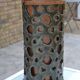 Vintage umbrella stand Sara Italy "copper blade"