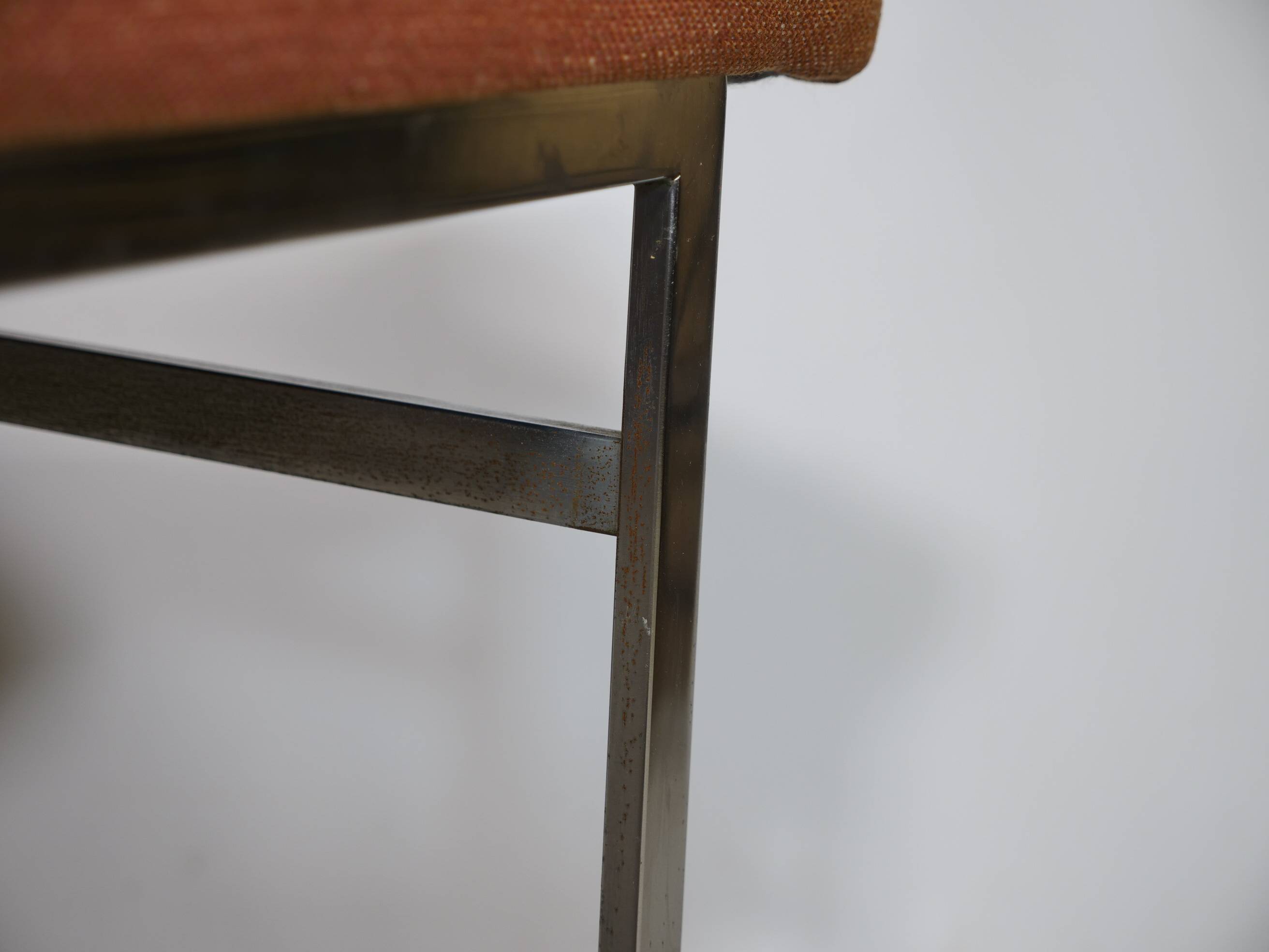 Mid Century Chairs in Chrome and Fabric, Set of 4, 1970s