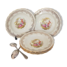 Set de 6 assiettes à soupe Fragonard en porcelaine de Digoin