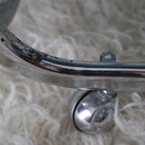 Side table serving chrome and vintage glass 70