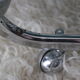 Side table serving chrome and vintage glass 70