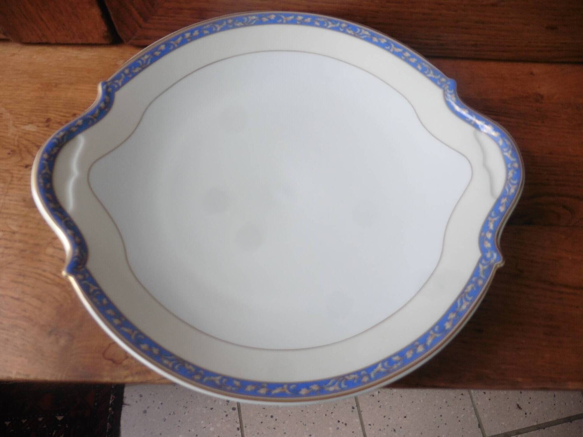 6 dessert plates + Limoges Médart de Noblat porcelain dish, Ramatuelle decor