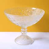 Pressed Glass Pedestal Bowl: Cibulak Pavel Panek Design / 1974