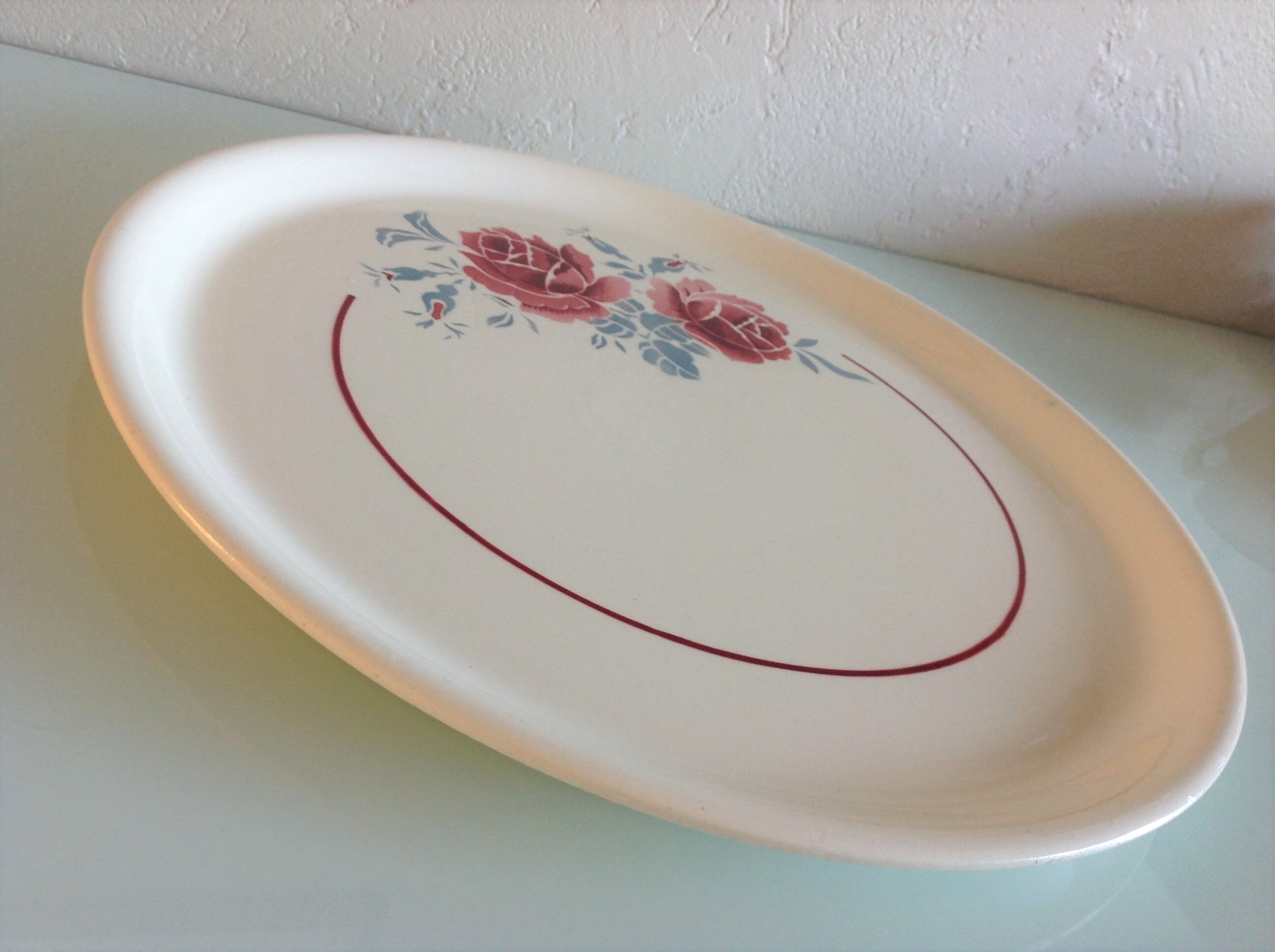 Pie dish décor Strasbourg faienceries of Badonvillers 50/60