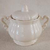 Sarreguemines ivory iron earth sugar bowl