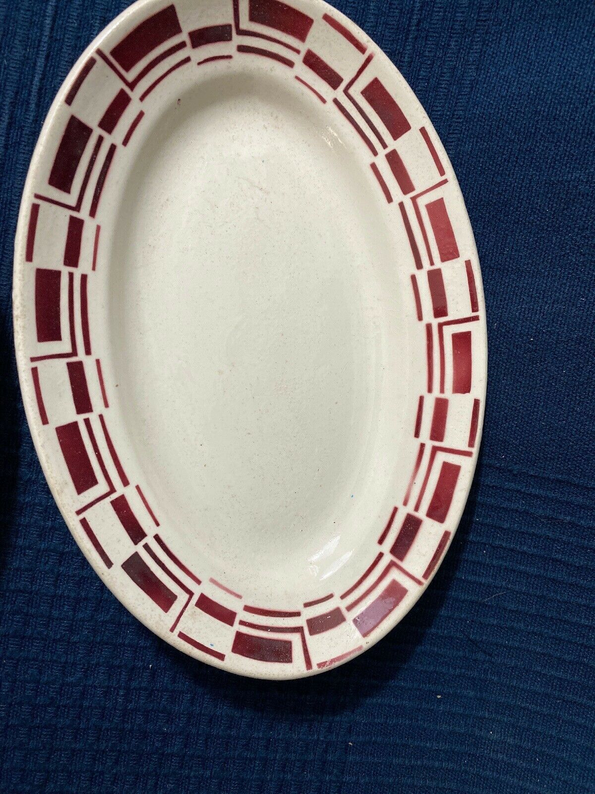 Lot 2 flat ceramic cup plate by Badonviller model Bernard