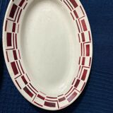 Lot 2 flat ceramic cup plate by Badonviller model Bernard