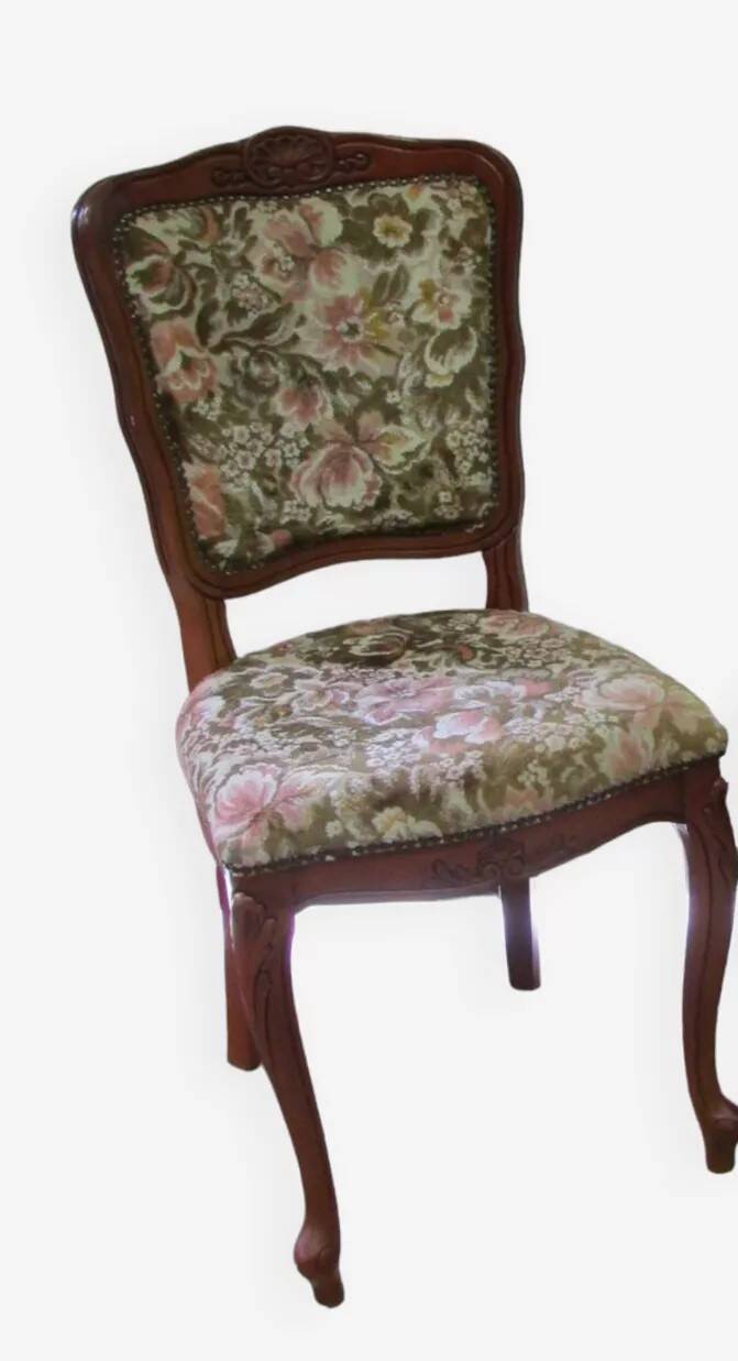 Louis XV style flowered chair