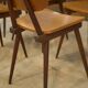 Set of 6 oak chairs from the 1960s.