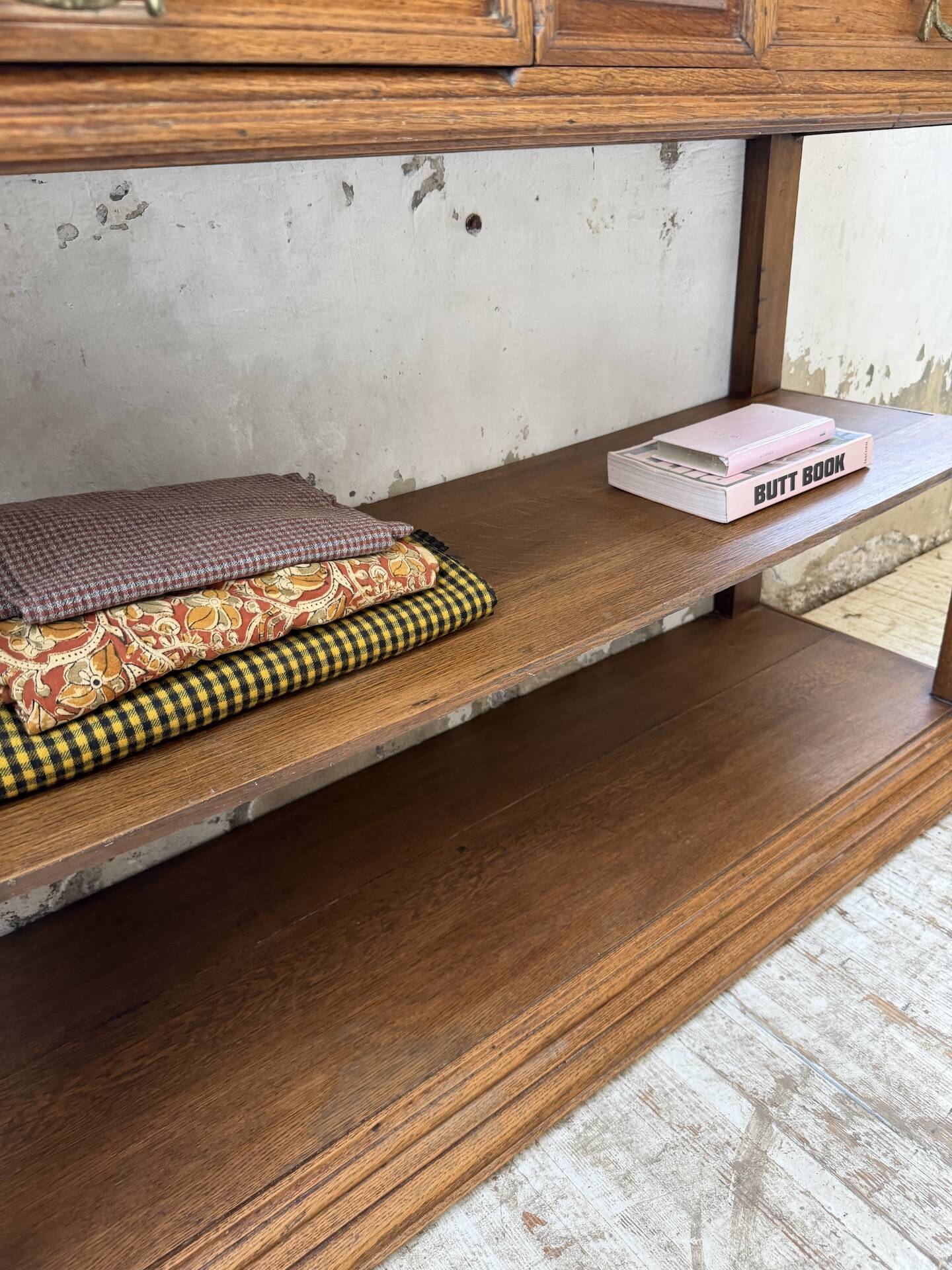19th-century oak console table