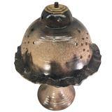 Midcentury ceramic enameled glazed mushroom table lamp