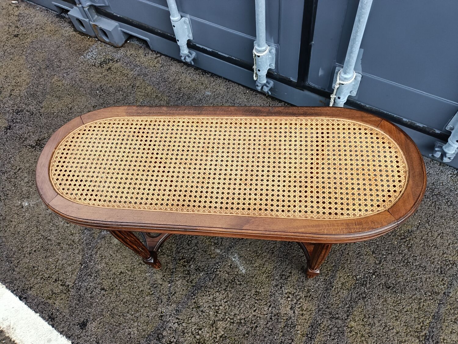 Banquette de piano bois style louis XVI