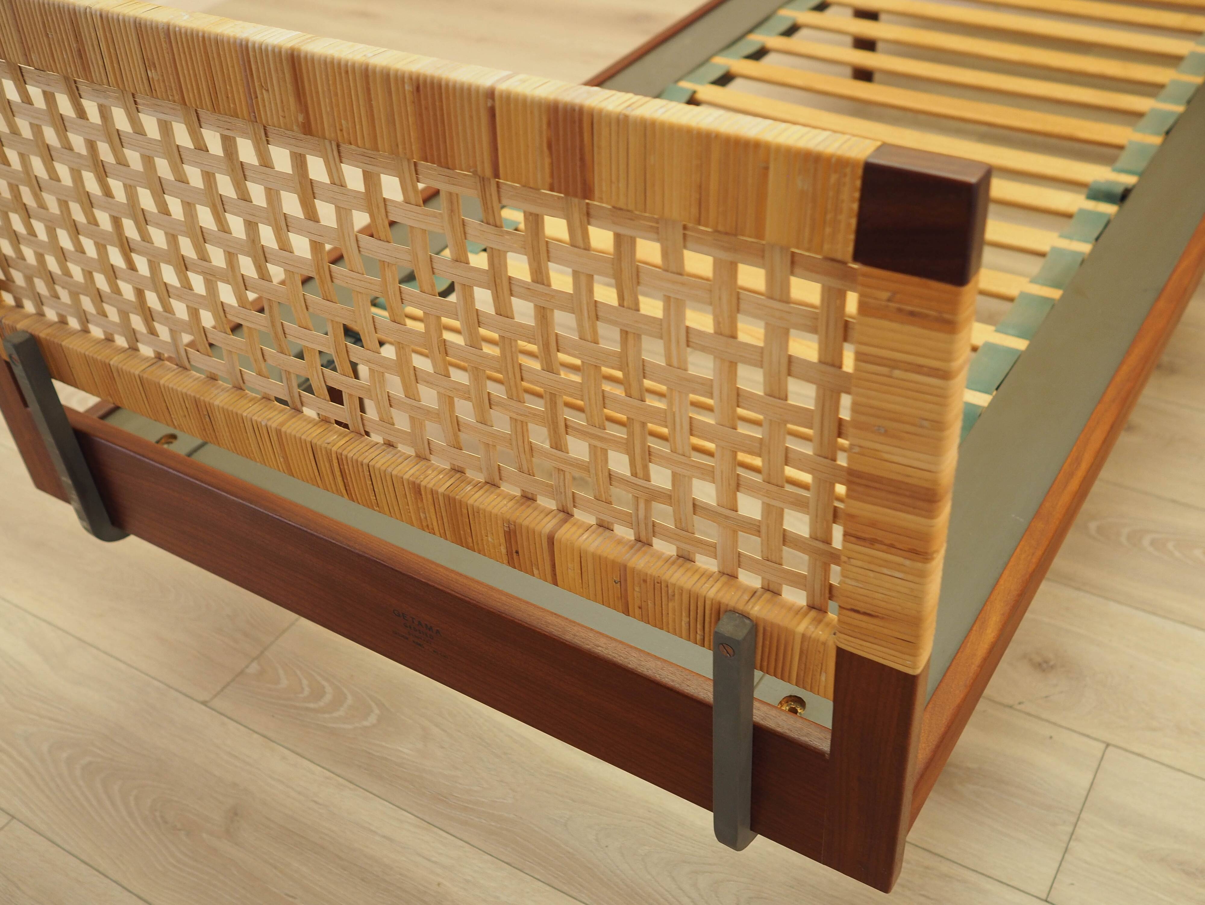 Teak bed, Danish design, 1960s, designer: Hans J. Wegner, manufacturer: Get