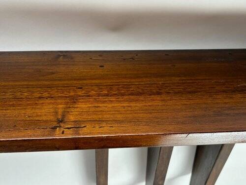 Mid-Century Italian Wooden Wall-Mounted Console Table in the style of Ulrich, 1950s