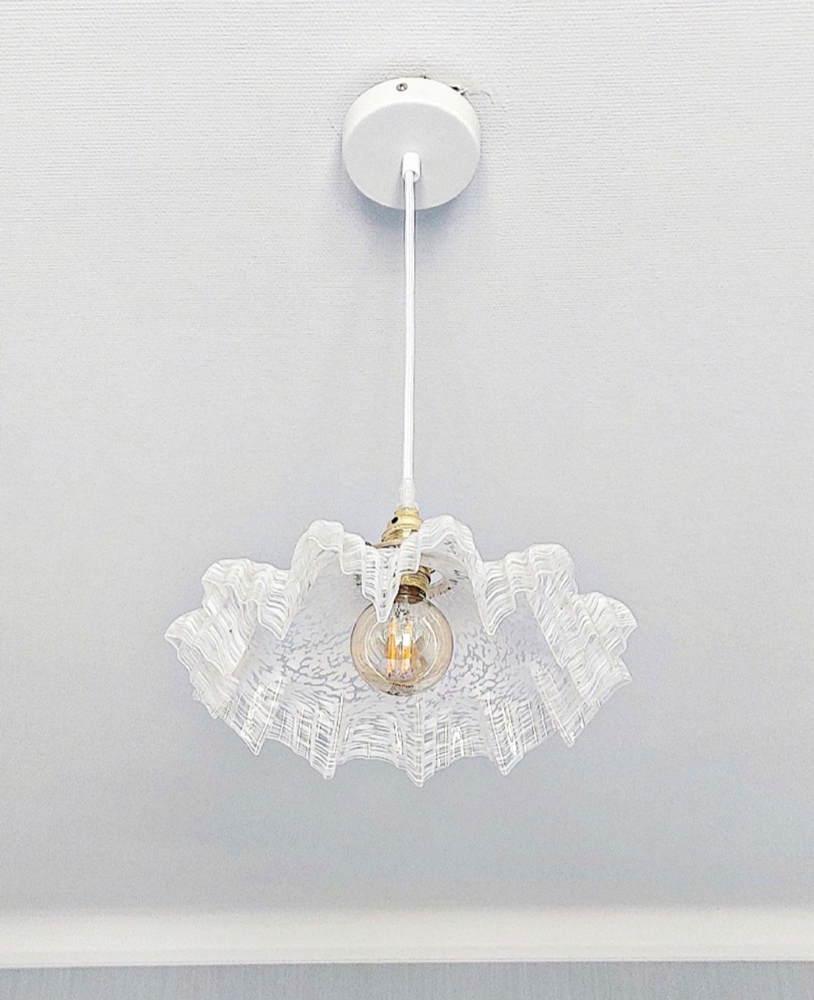 Suspension vintage verre de Clichy