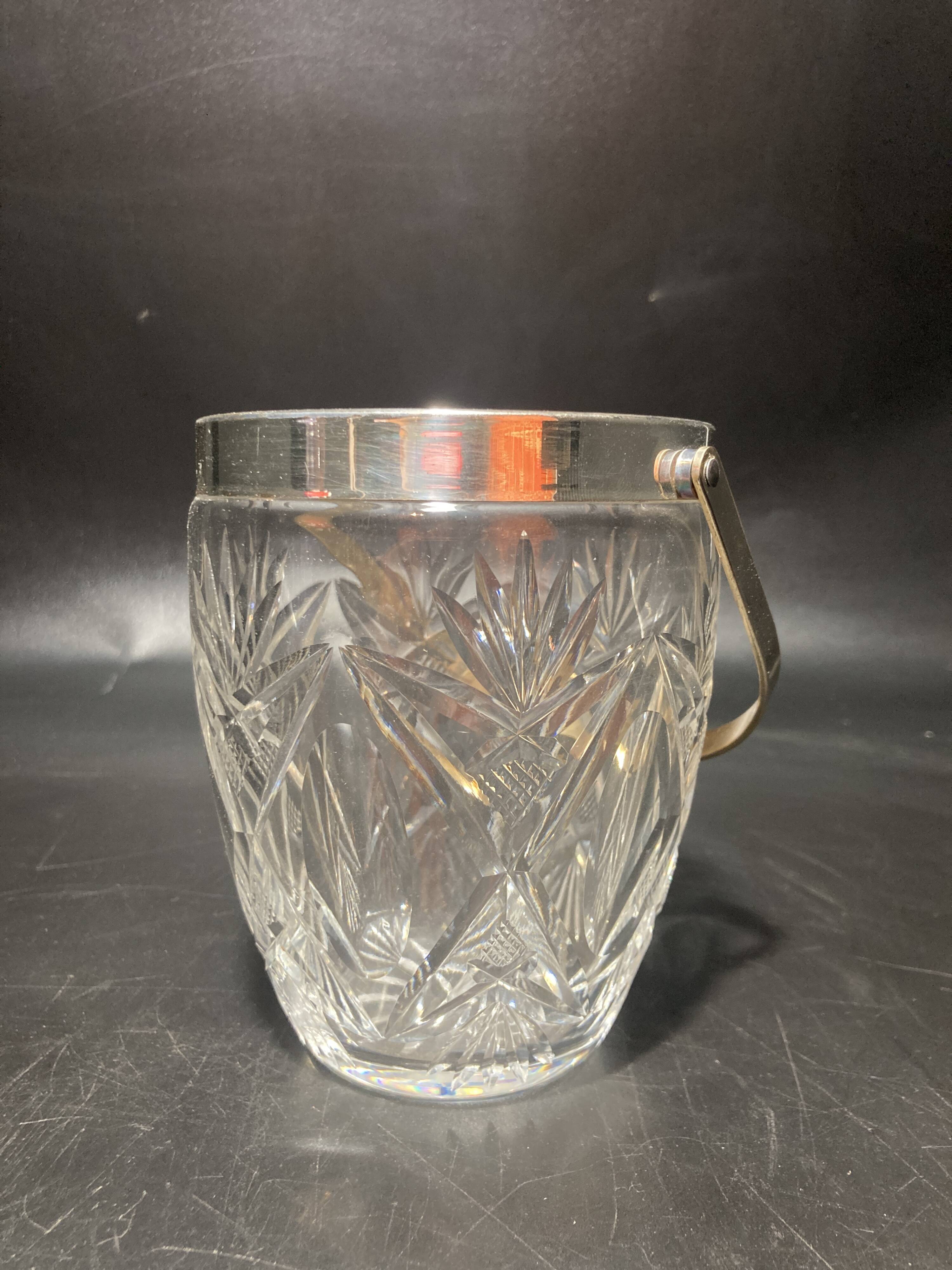 Glass champagne bucket