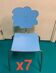 Genuine children's chairs by Agatha Ruiz de la Prada, cloud blue model.