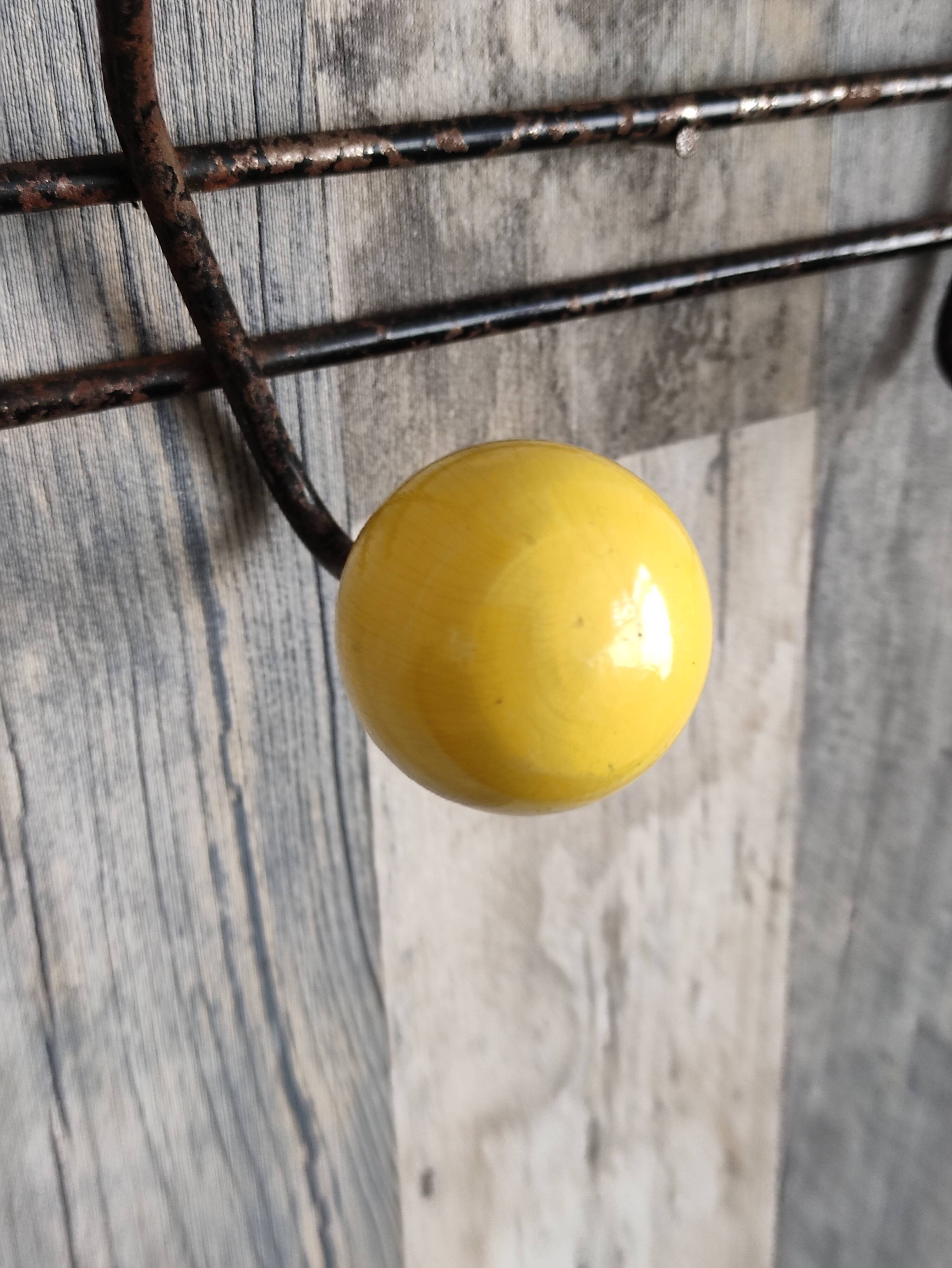 Vintage ball coat rack / colorful hook