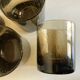 Set de 6 verres gobelets en verre bullé 1970