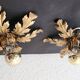 Gilded hand-forged Florentine wall lamp Hans Kögl style, Italy