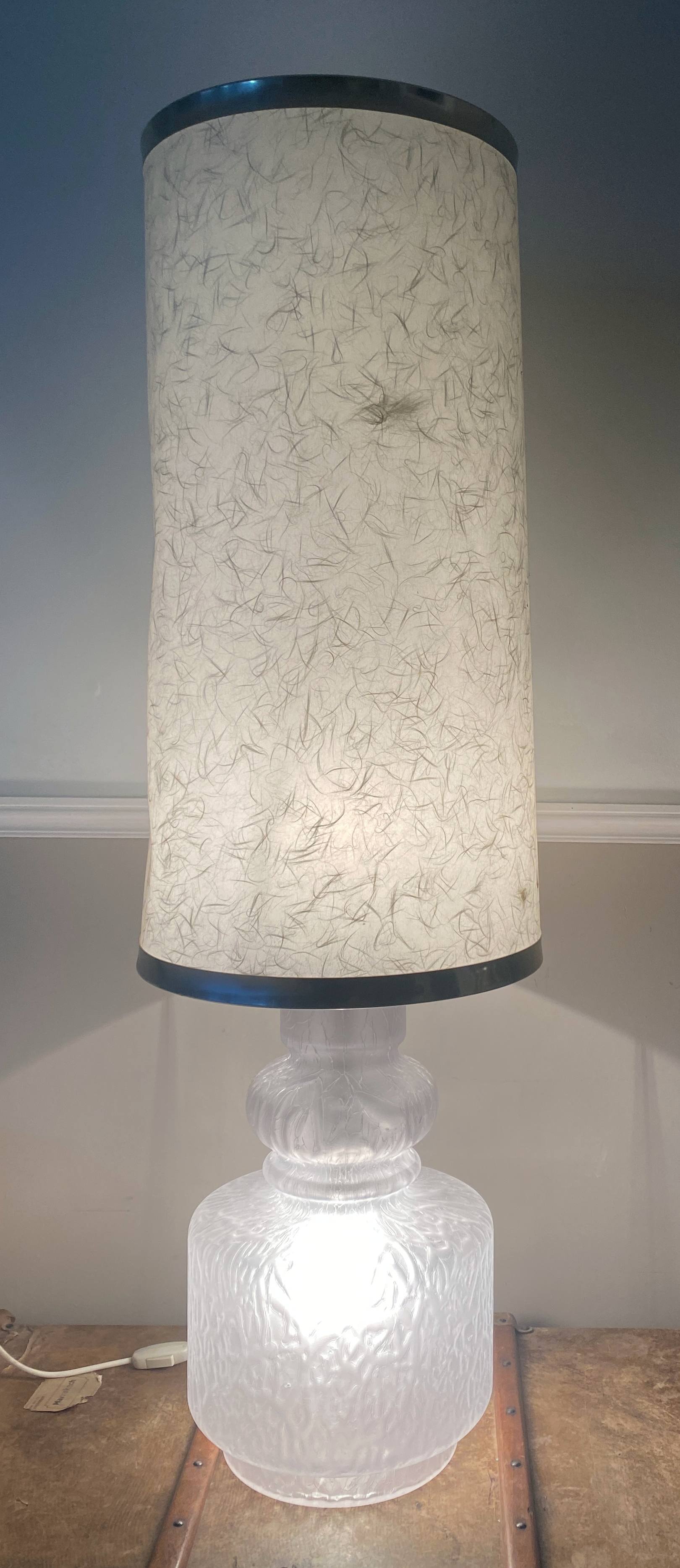 Floor lamp bedroom / living room vintage design 1970 glass