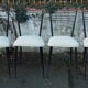 Four chairs by Colette Gueden reupholstered from the 1950s/60s.