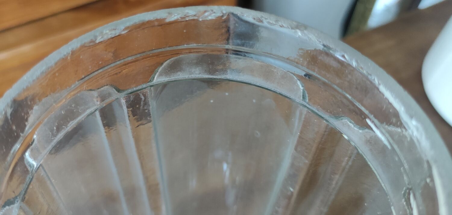 Large old blown glass jar