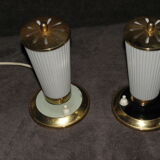 Pair of vintage bed bedside lamps