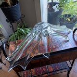 Large crystal fruit bowl signed daum