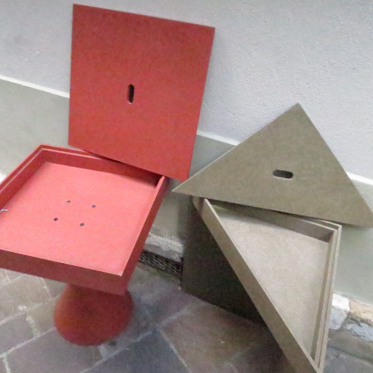 Red Table Massimo Morozzi Tangram 1983 Cassina