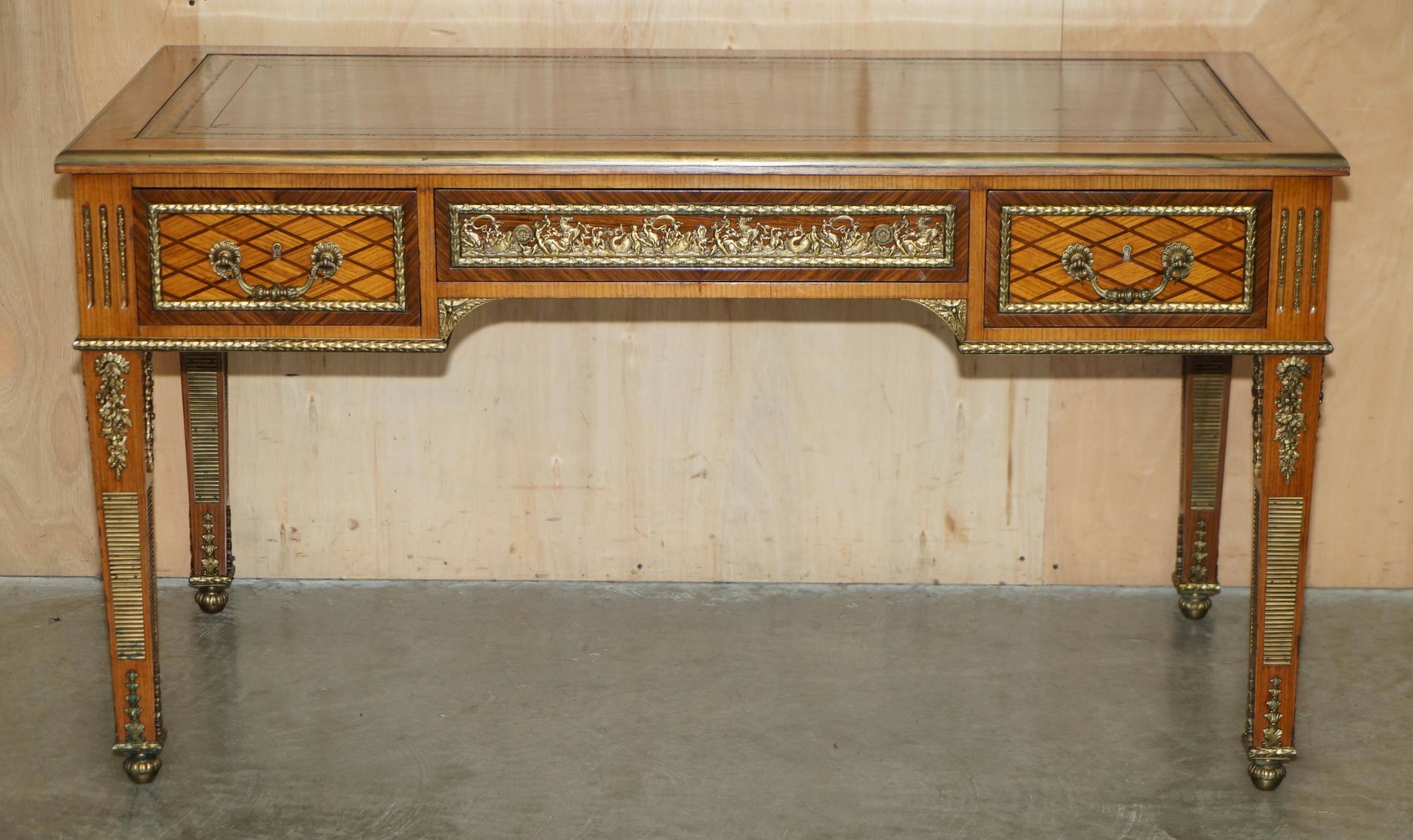 Restored Louis XVI Flat Desk Decorated with Ormolu Late 19th Century