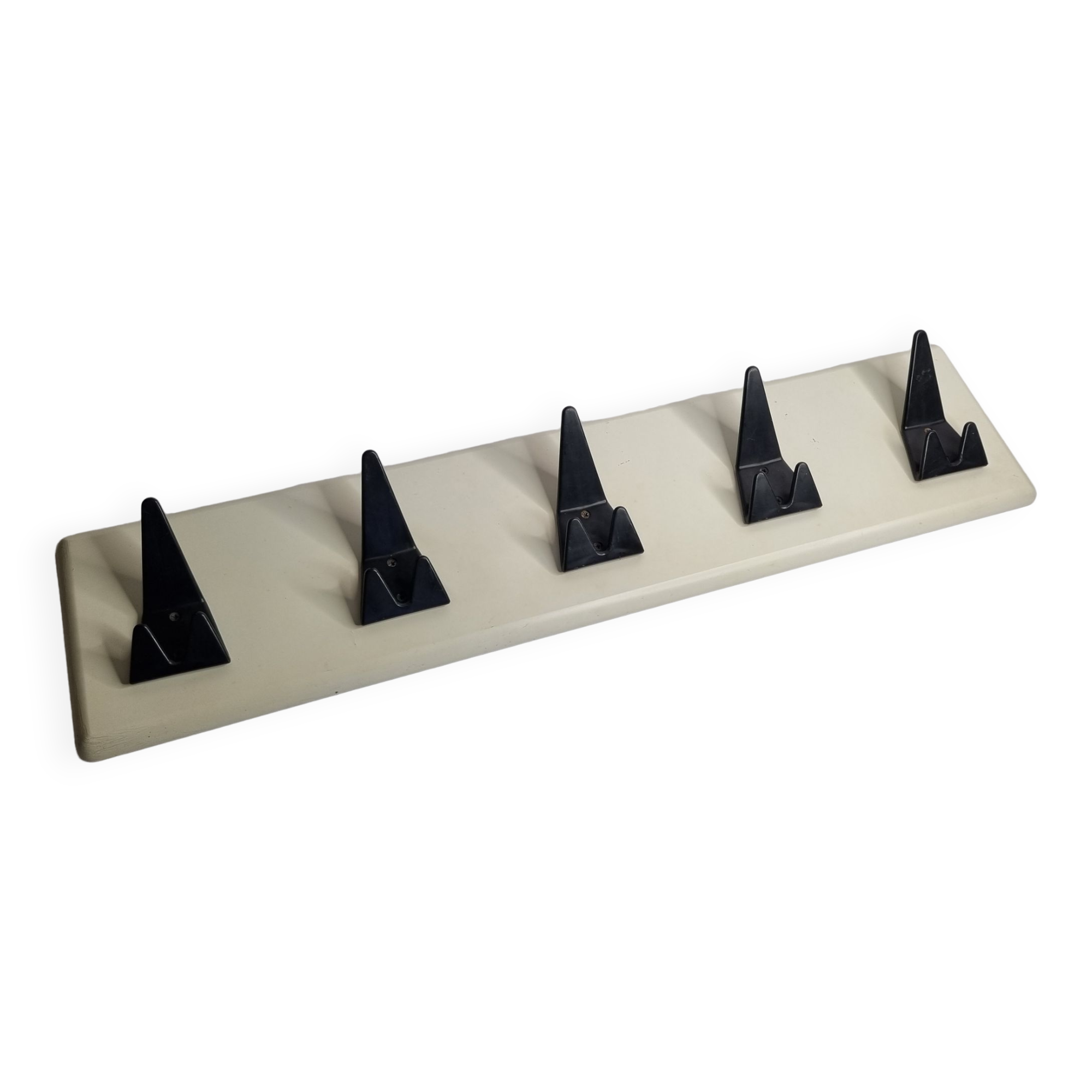Black and white wall coat rack, space age, 60s