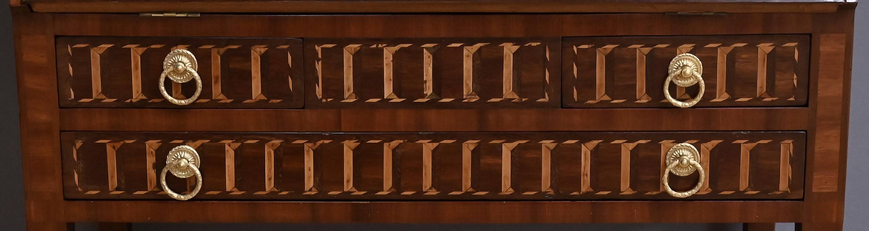 Rosewood and Mahogany Sloping Desk, Louis XVI Style – Mid-19th Century