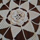 Napperon ancien dentelle crochet d’art fait main formes géométriques