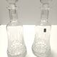 Pair of Transparent Crystal Decanter Bottles by Bleikristall, Germany