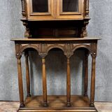 Superb Renaissance style walnut display cabinet circa 1850