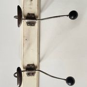 ANTIQUE SCHOOL COAT RACK White Wood