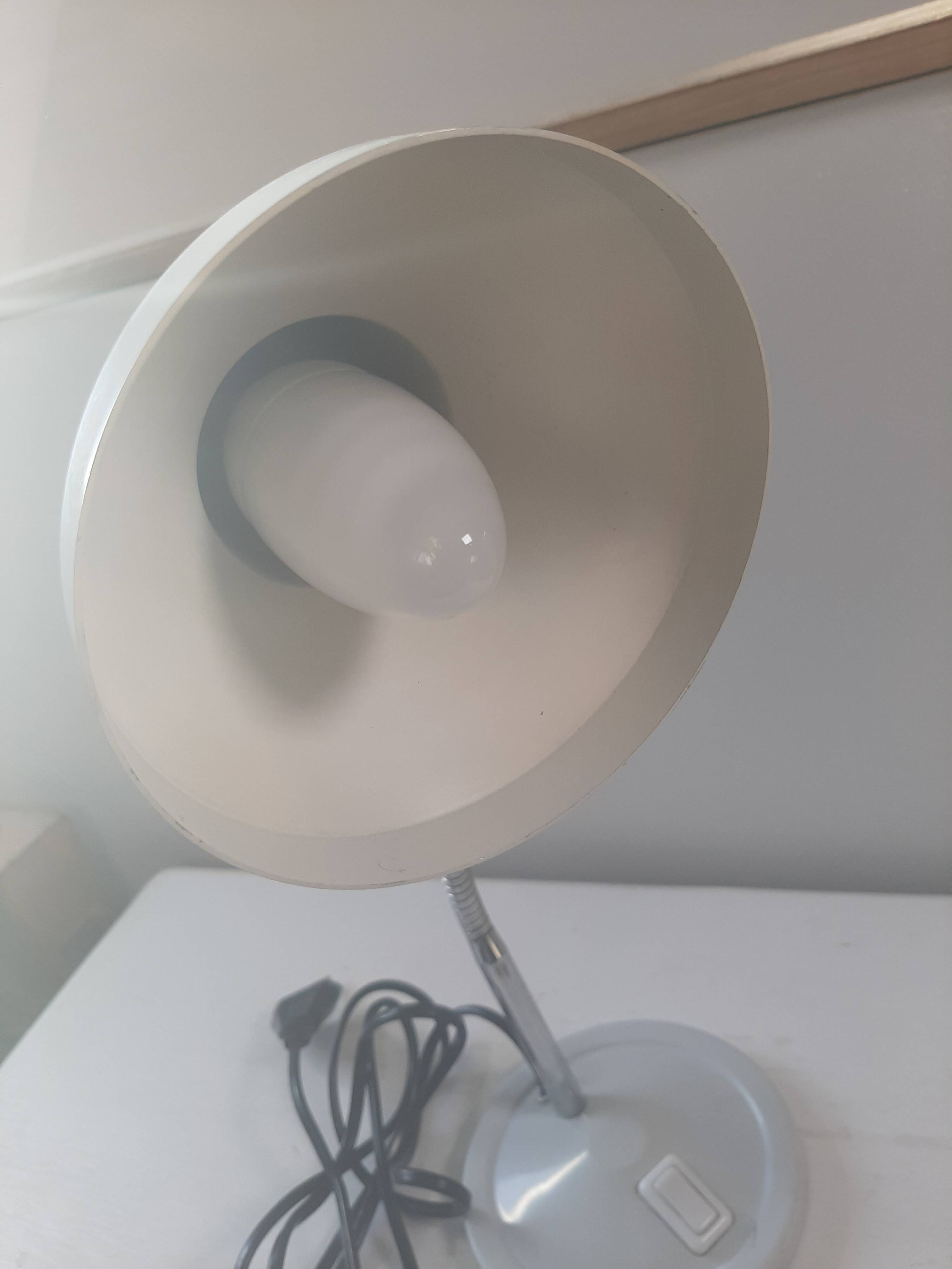 Vintage grey metal desk lamp