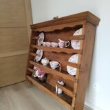 Waxed wooden dresser, antique buffet top